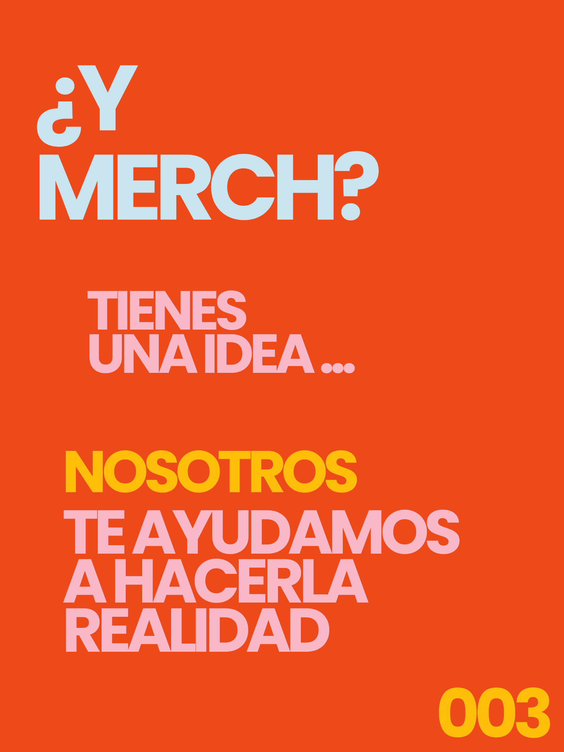 Llamado a la acción para idea de merchandising